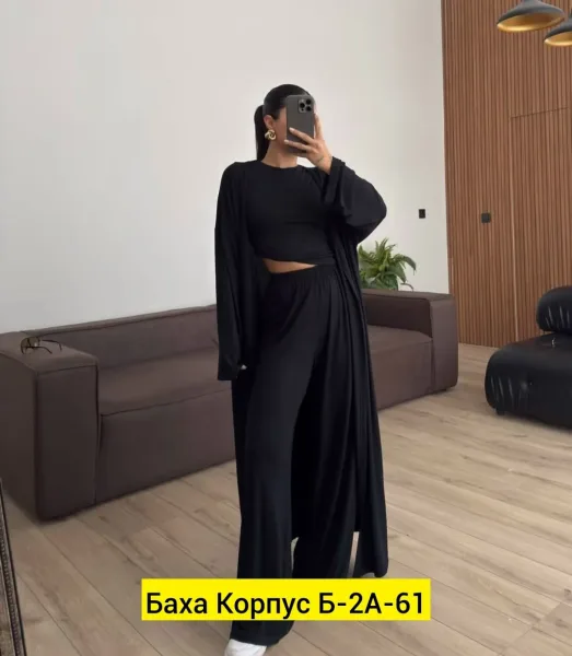 Костюм тройка из натурального хлопка — фото 8