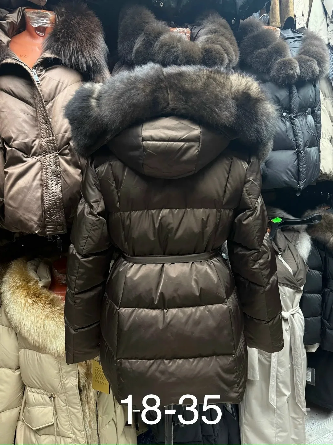 Куртка женская с натуральным мехом песца — фото 4