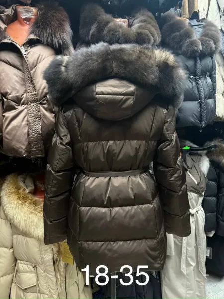 Куртка женская с натуральным мехом песца — фото 4