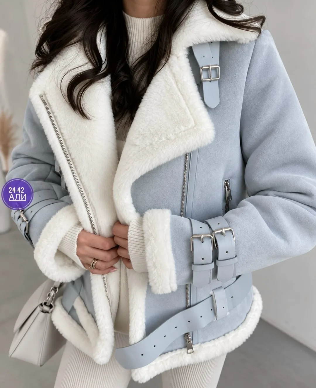 Пальто Дублёнка с отличной качествой, замша — фото 2