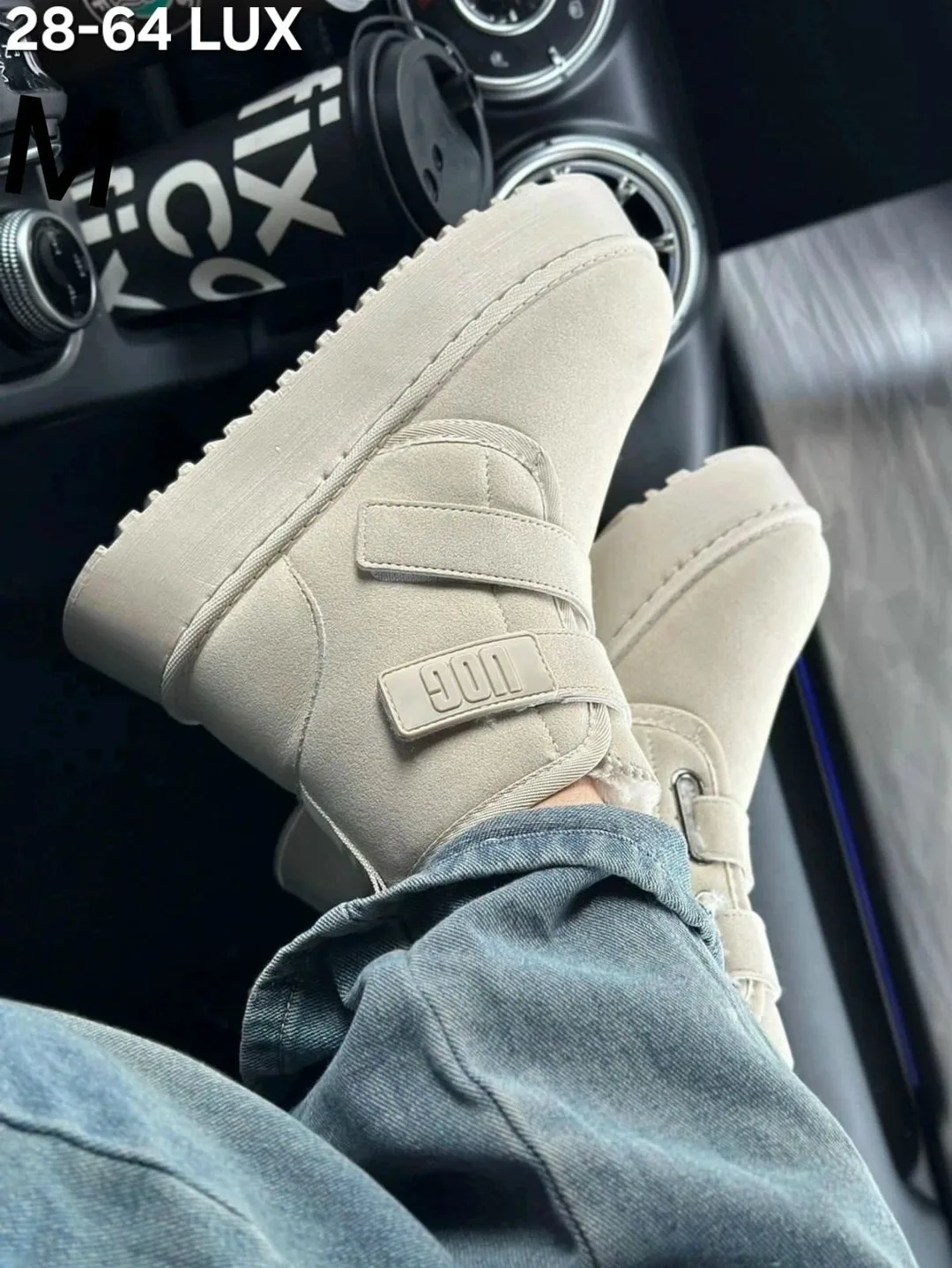 Дутики женские UGG ПЛАТФОРМЕ НА ЗИМУ, сетка — фото 3