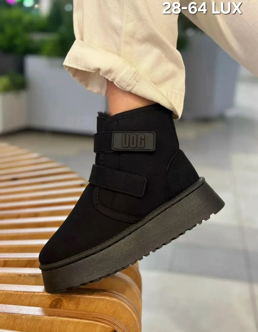 Дутики женские UGG ПЛАТФОРМЕ НА ЗИМУ, сетка — фото 6