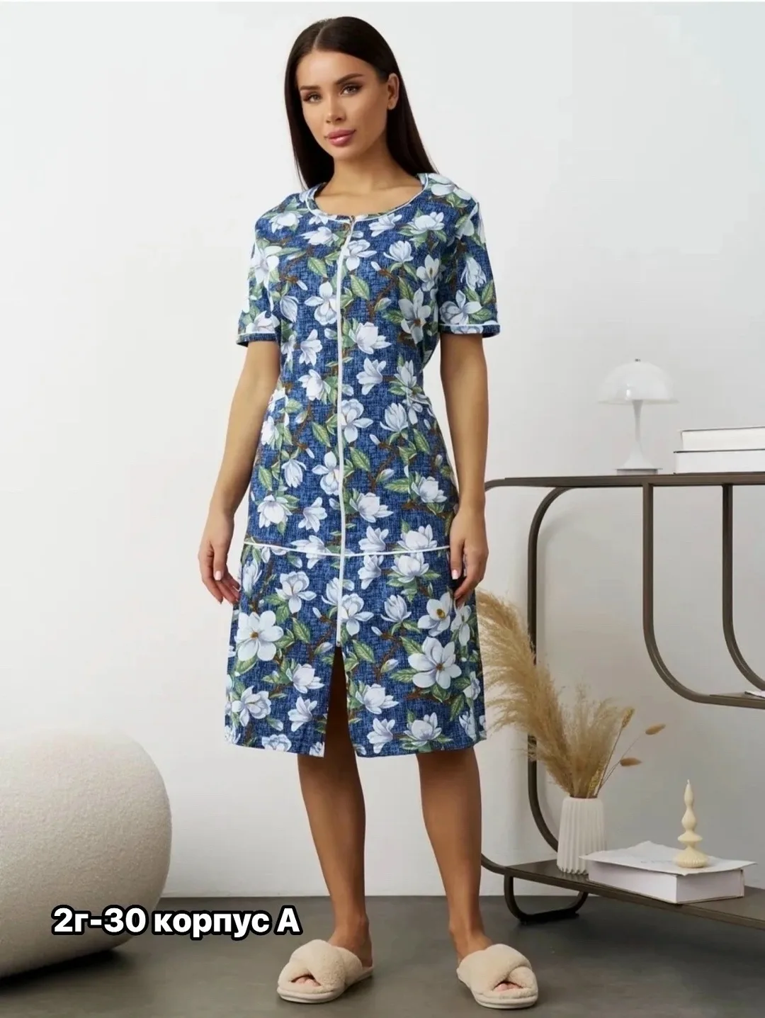 Халат из натурального хлопка — фото 7