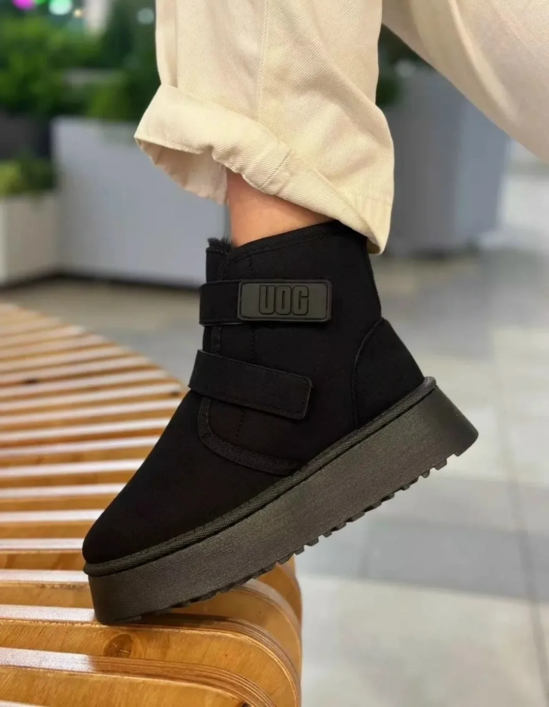 Угги женские UGG ПЛАТФОРМЕ НА ЗИМУ, сетка — фото 8