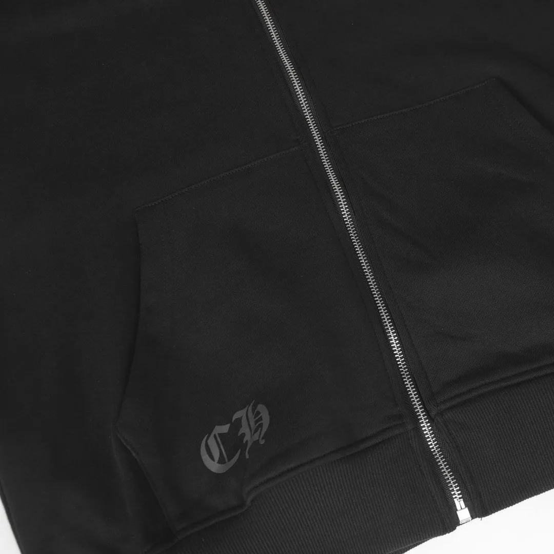 Chrome Hearts чёрное худи с цветными крестами на рукавах — фото 9