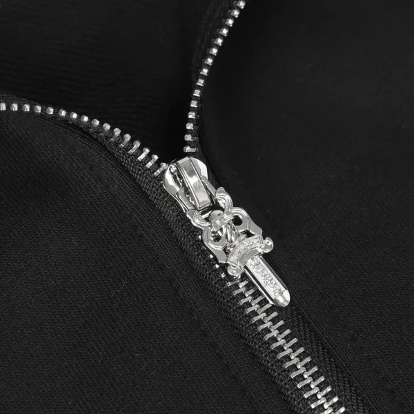 Chrome Hearts чёрное худи с цветными крестами на рукавах — фото 11