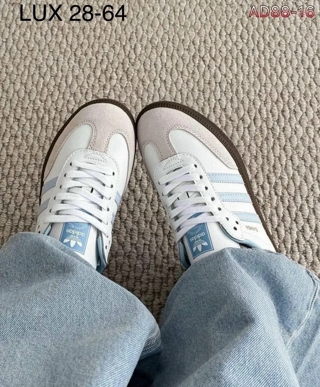 Классические кеды Adidas Samba из натуральной кожи — фото 2