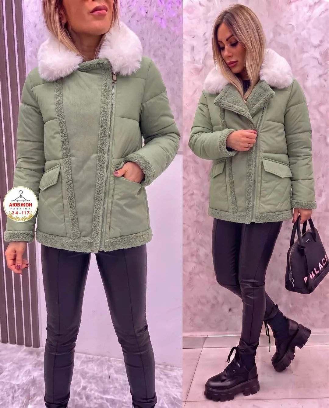 Женская тёплая куртка из холлофайбера — фото 4