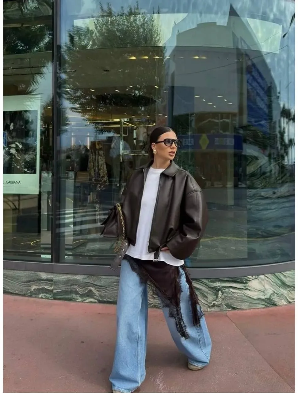 Сапоги Premium Drop: Шоколадная косуха Oversize, кожа Коричневый — фото 3