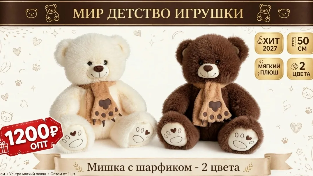 Медведь, мягкая игрушка — фото 2