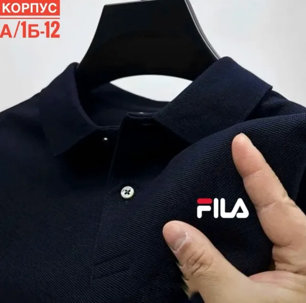 Мужская футболка-поло из натурального хлопка — фото 3