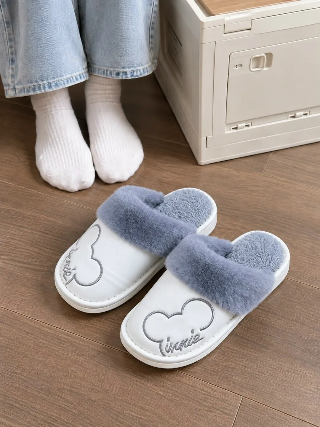 Тапки домашние с резиновой подошвой — фото 4
