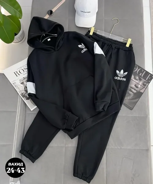 Мужской спортивный костюм Adidas Чёрный — фото 3