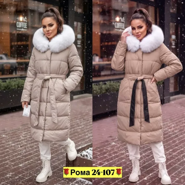 Зимняя куртка двухсторонняя съемный мех — фото 1