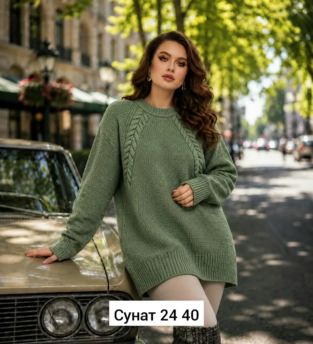 Однотонный свитер из натурального кашемира — фото 3