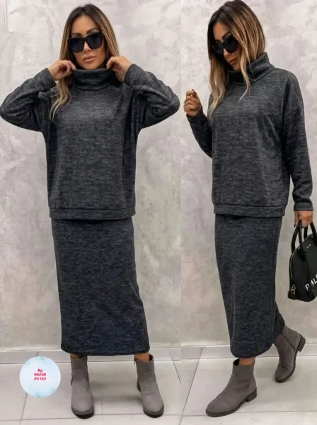 Юбка на резинке из ткани ангора — фото 2