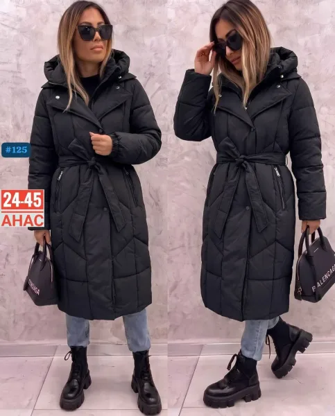 Утеплённая куртка из фабричного материала с наполнителем холофайбер — фото 1