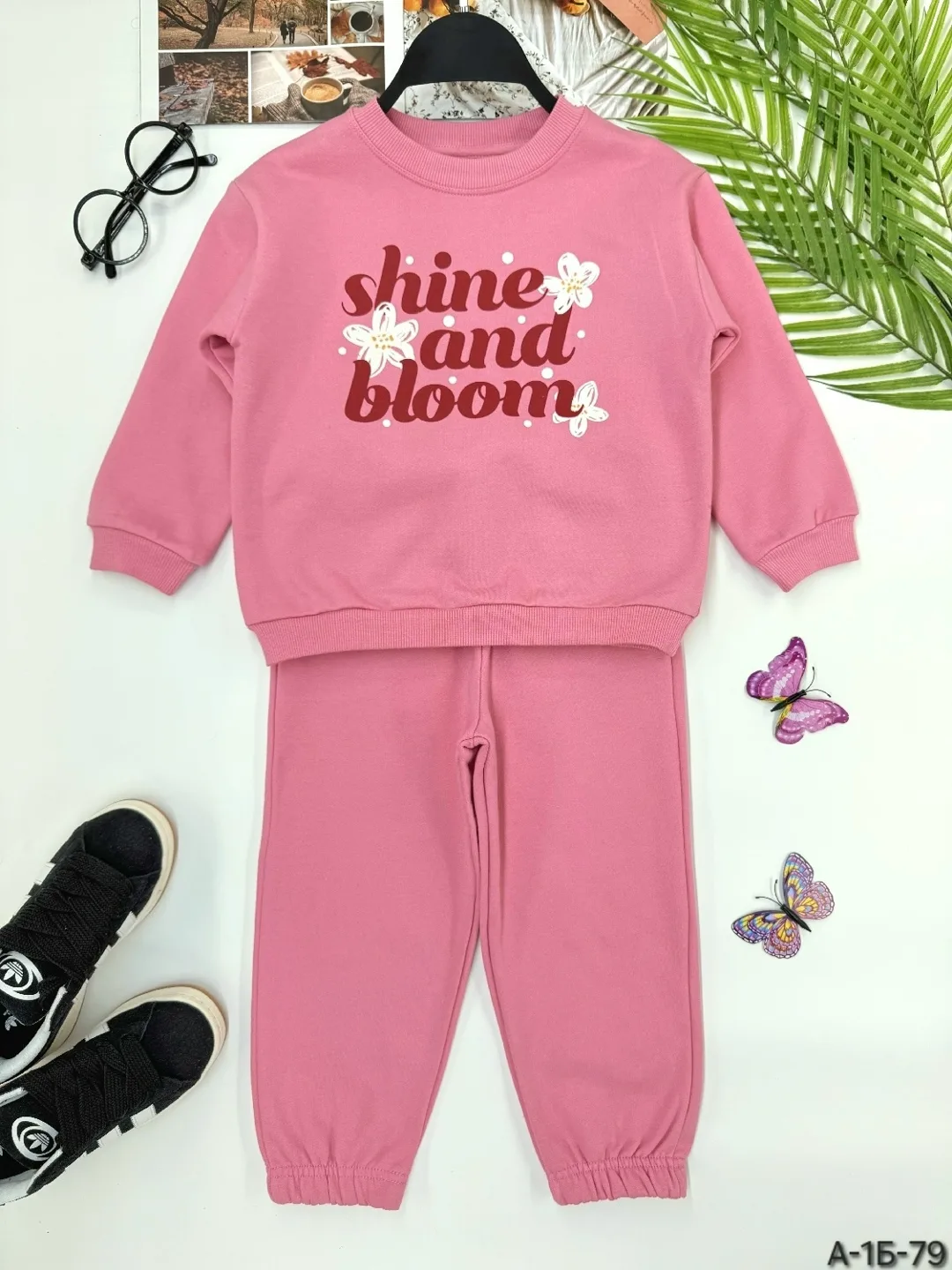 Костюм из трехнитки с начесом, подходит для девочки 2–7 лет — фото 2