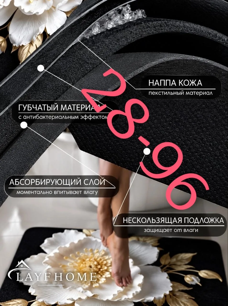 Косметика 3D КОВРИК ДЛЯ ВАННОЙ — фото 6