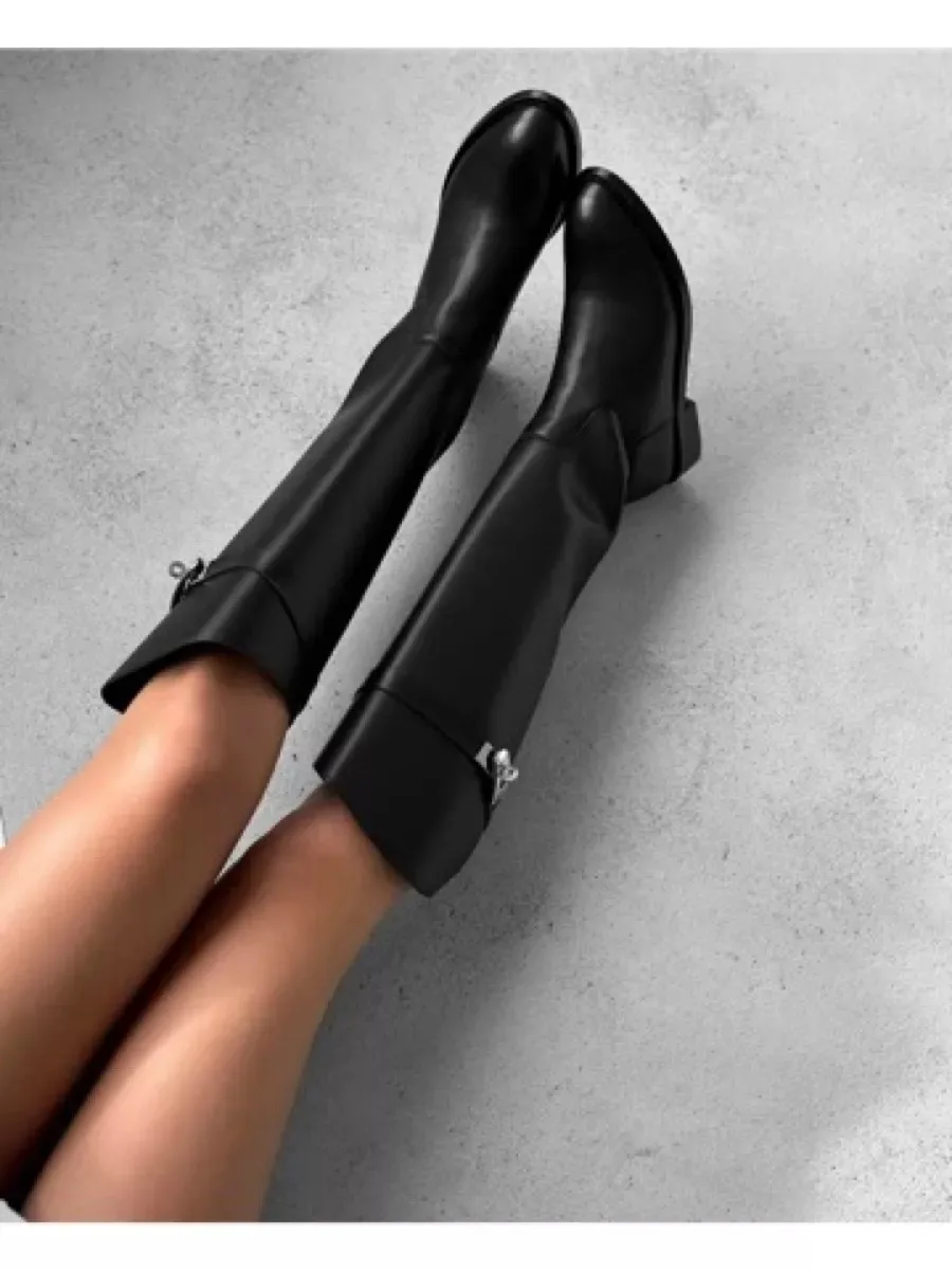 Сапоги из эко-кожи — фото 2