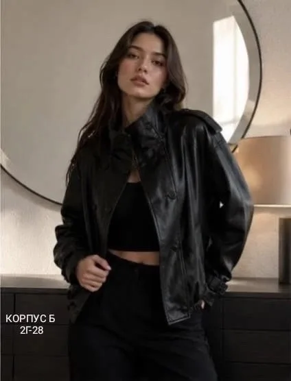 Куртка кожаная из эко-кожи — фото 21
