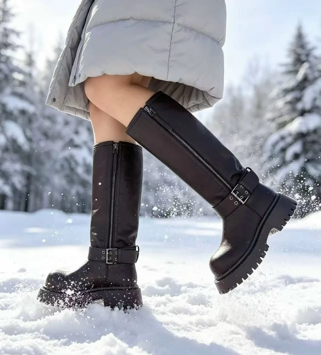 Ботинки из искусственного замша с шерстяной подкладкой — фото 3
