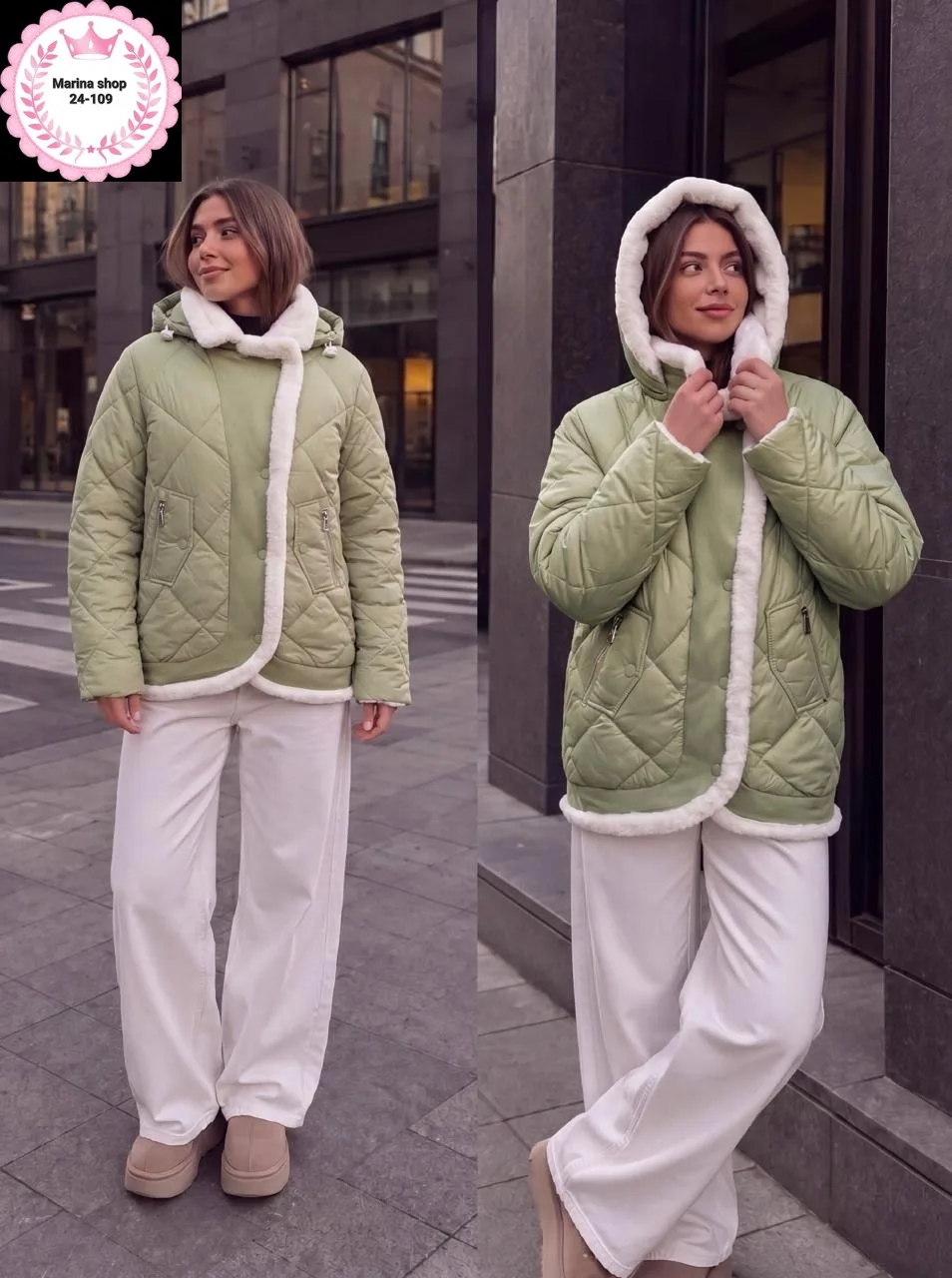 Женская куртка с подкладкой и карманами — фото 4