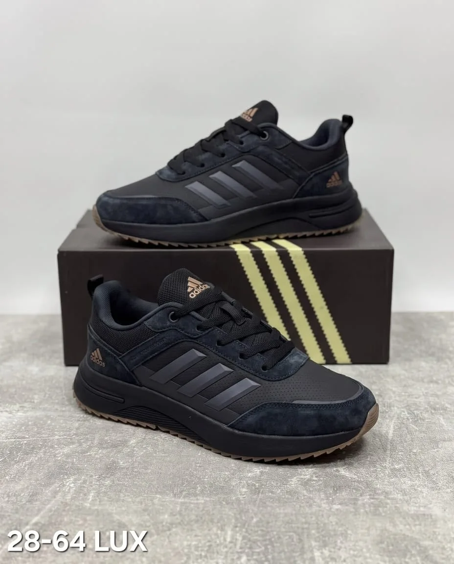 Кроссовки мужские Adidas из натуральной замши — фото 3