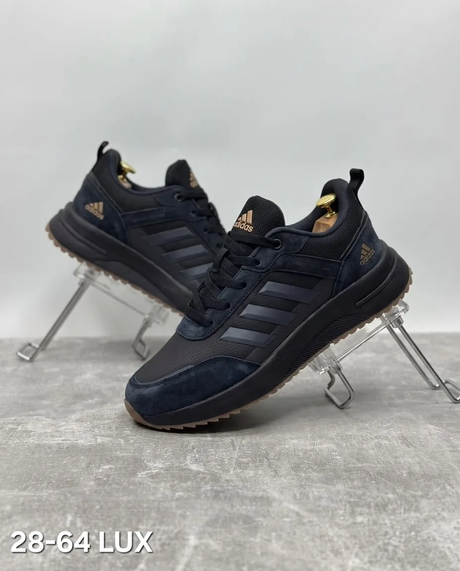 Кроссовки мужские Adidas из натуральной замши — фото 4