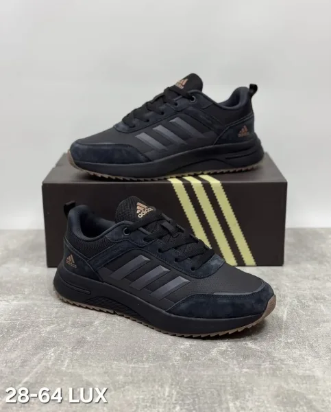 Кроссовки мужские Adidas из натуральной замши — фото 3