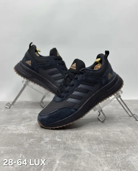 Кроссовки мужские Adidas из натуральной замши — фото 12