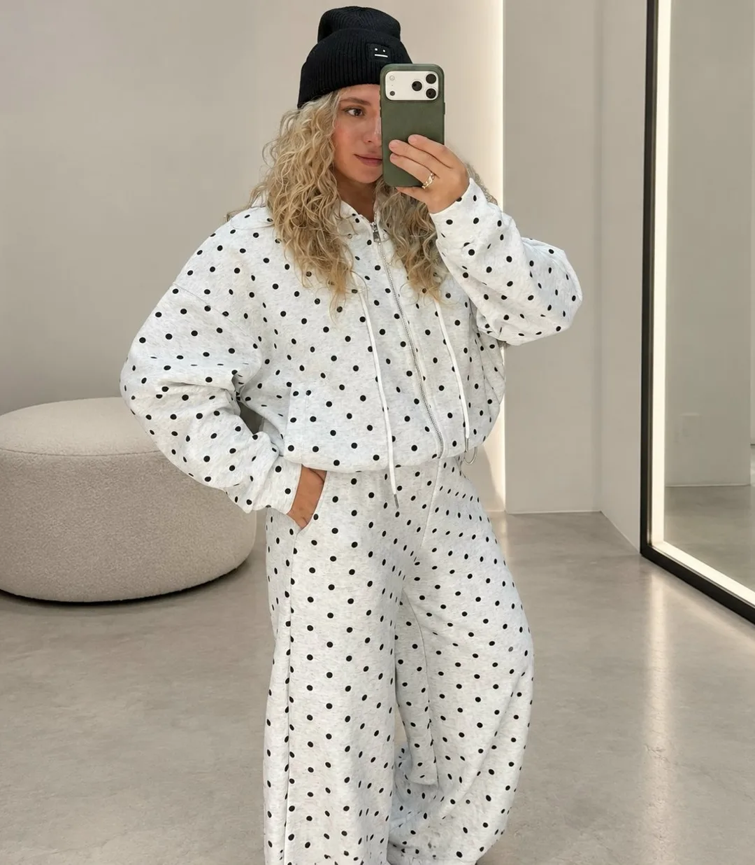 Костюм Горох в актуальной эстетике minimal cozy Коричневый — фото 2