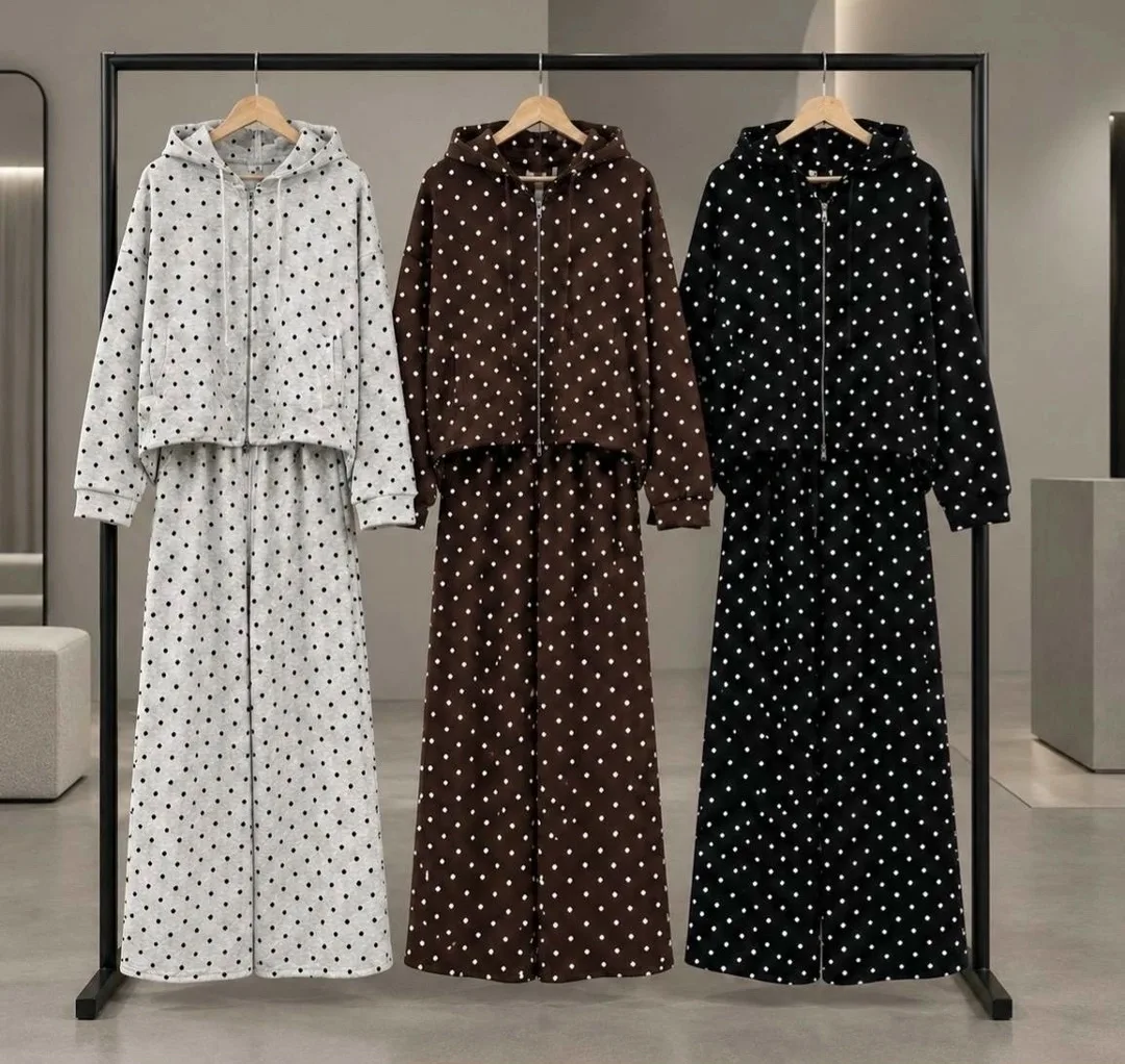 Костюм Горох в актуальной эстетике minimal cozy Коричневый — фото 8