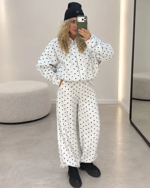 Костюм Горох в актуальной эстетике minimal cozy Коричневый — фото 10