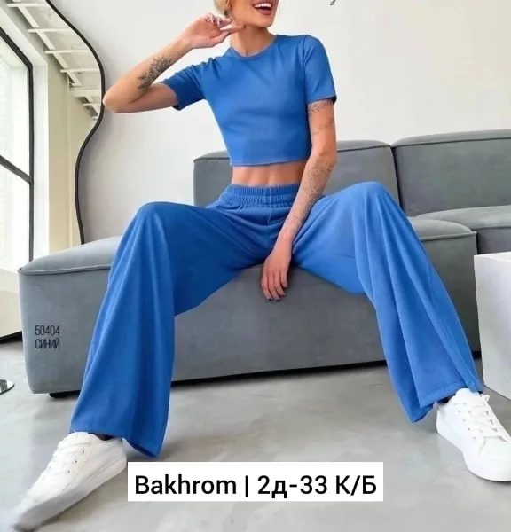 Базовый костюм из тянущейся турецкой ткани лапша — фото 13