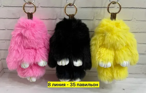 Брелок, искуственный мех — фото 3