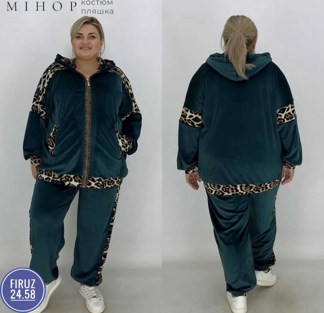 Спортивный костюм 2-ка из качественного вельюра, производство Турция — фото 1