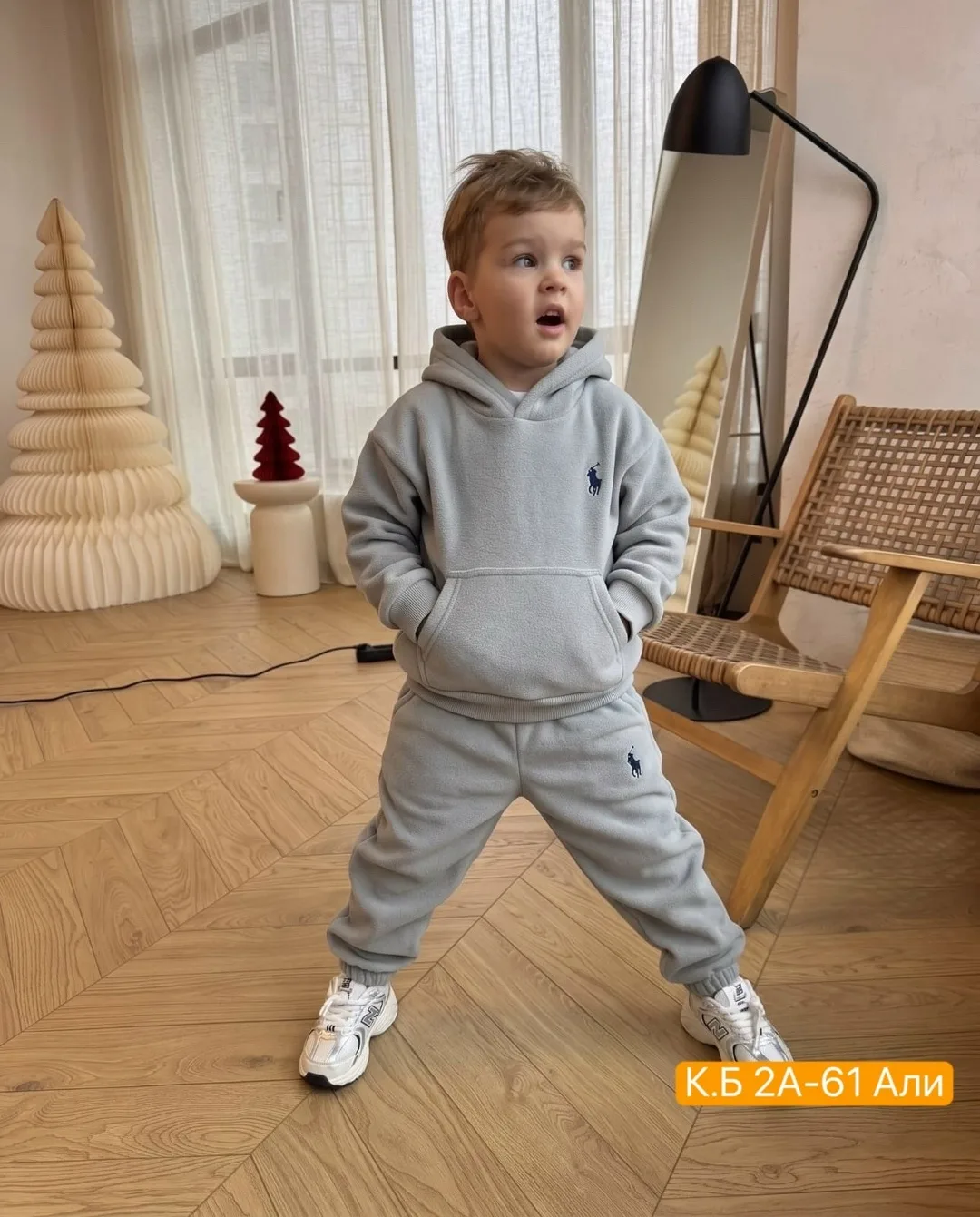 Костюм детский двухсторонний флис Розовый — фото 3