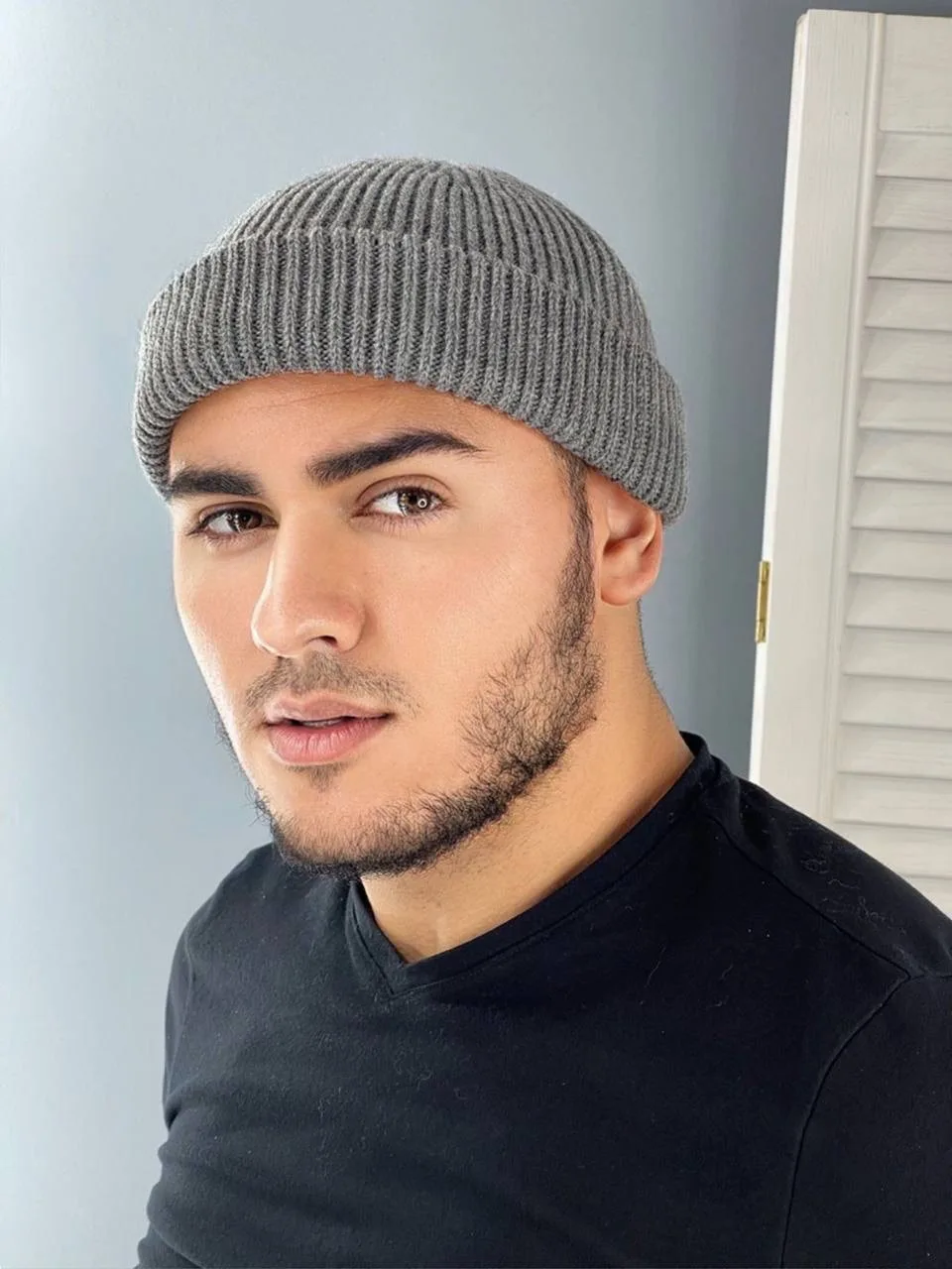 Унисекс-шапка бини из натурального материала — фото 1