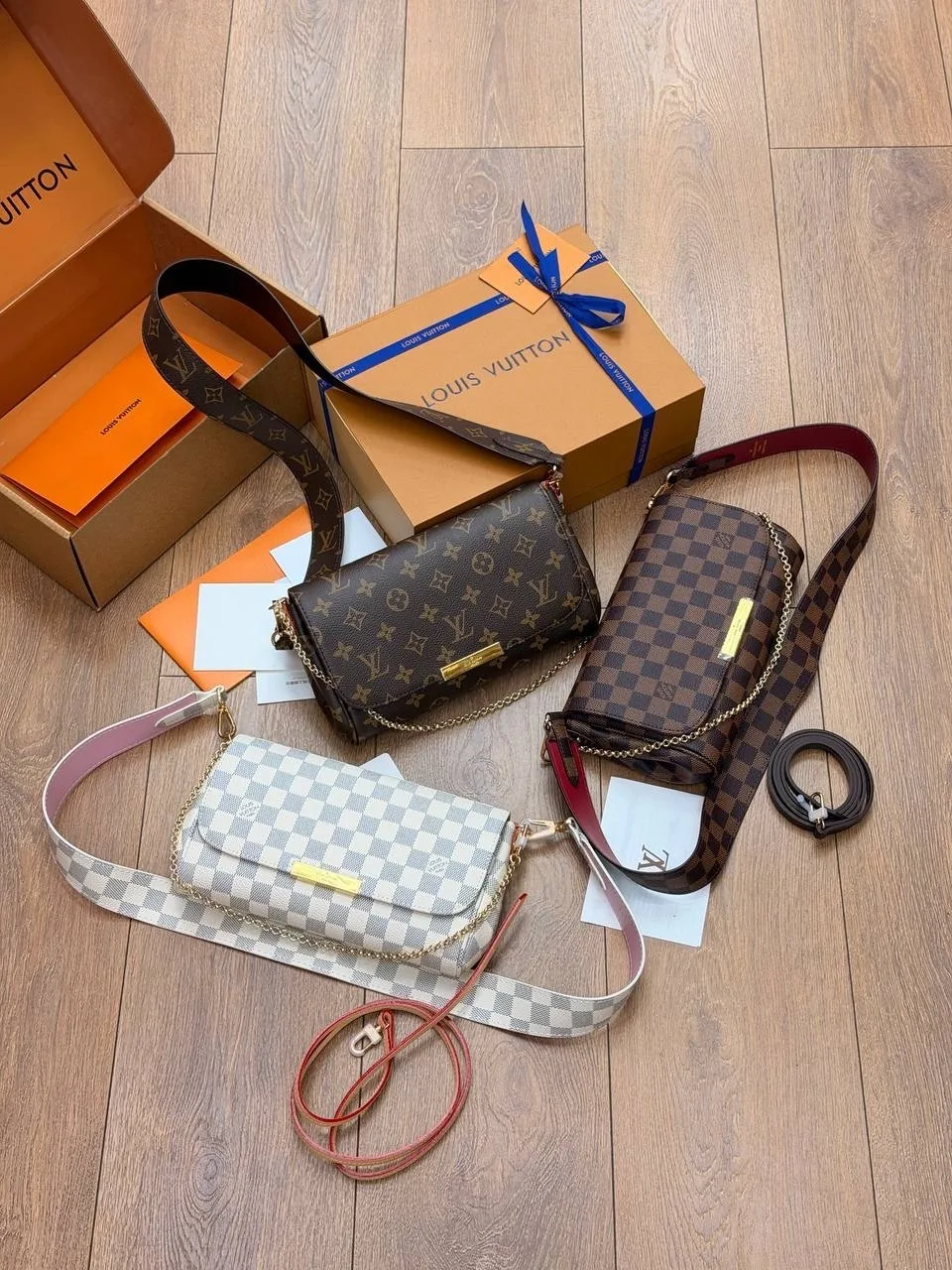 Сумка Louis Vuitton кожа + канва — фото 1