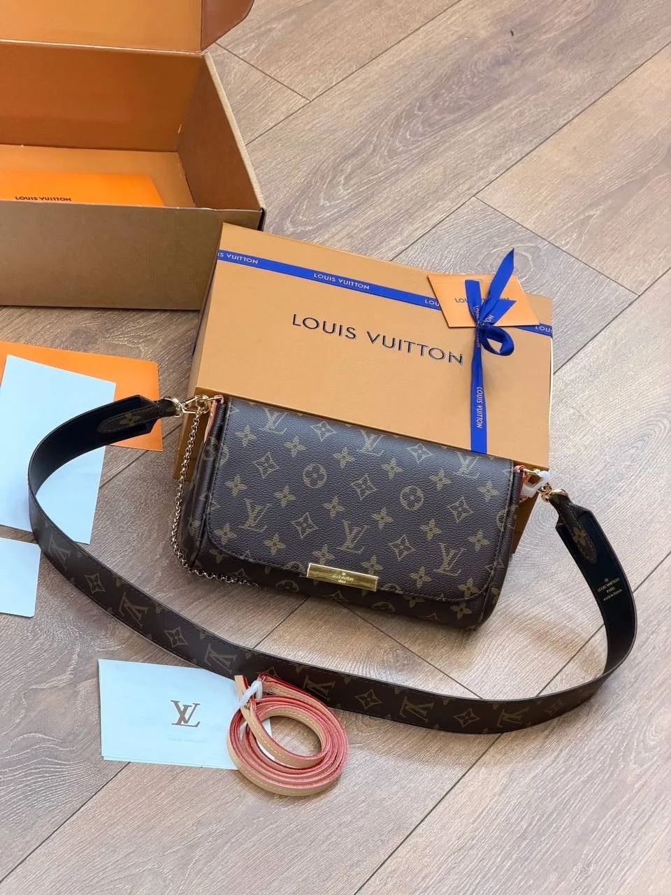 Сумка Louis Vuitton кожа + канва — фото 4