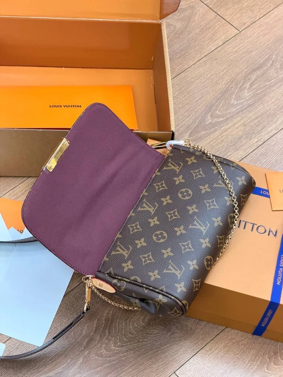 Сумка Louis Vuitton кожа + канва — фото 7