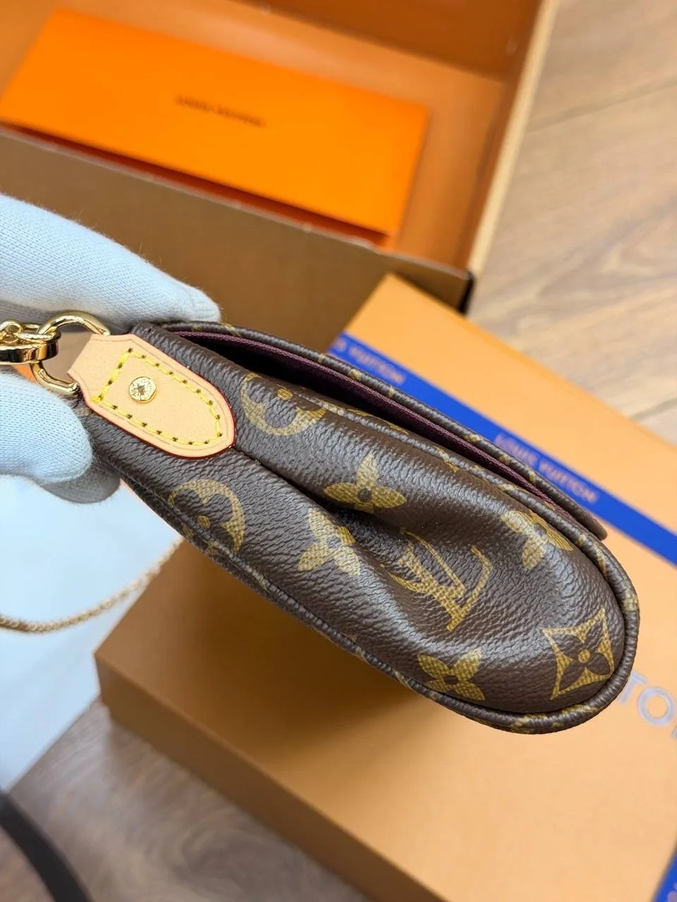 Сумка Louis Vuitton кожа + канва — фото 10