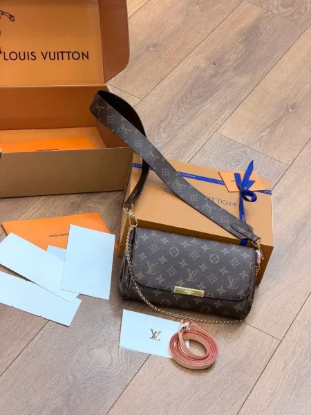 Сумка Louis Vuitton кожа + канва — фото 12
