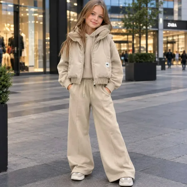Детский костюм тройки из флиса и двусторонней жилетки из холлофайбера — фото 7