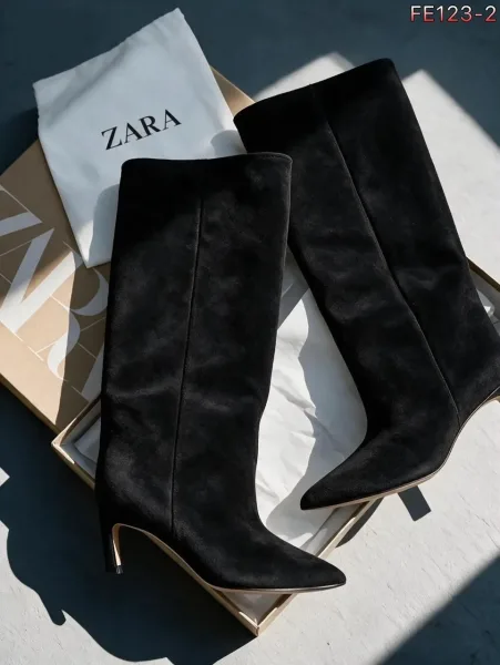 Туфли ZARA натуральная кожа натуральная замша — фото 1