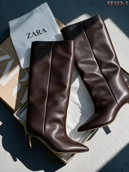Туфли ZARA натуральная кожа натуральная замша — фото 5