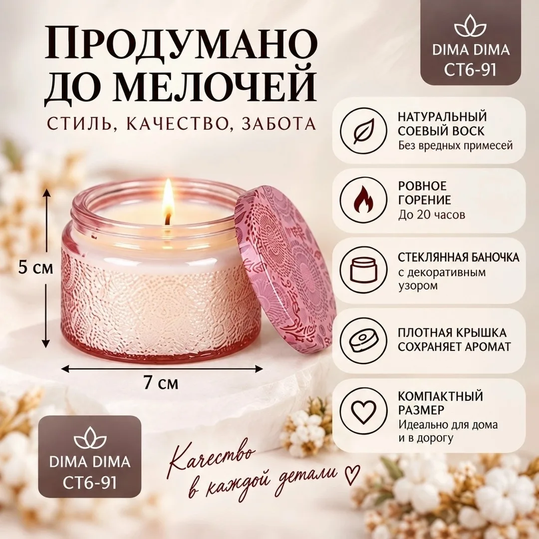 Косметика НОВОГОДНИЕ АРОМАТИЧЕСКИХ СВЕЧИ — фото 4