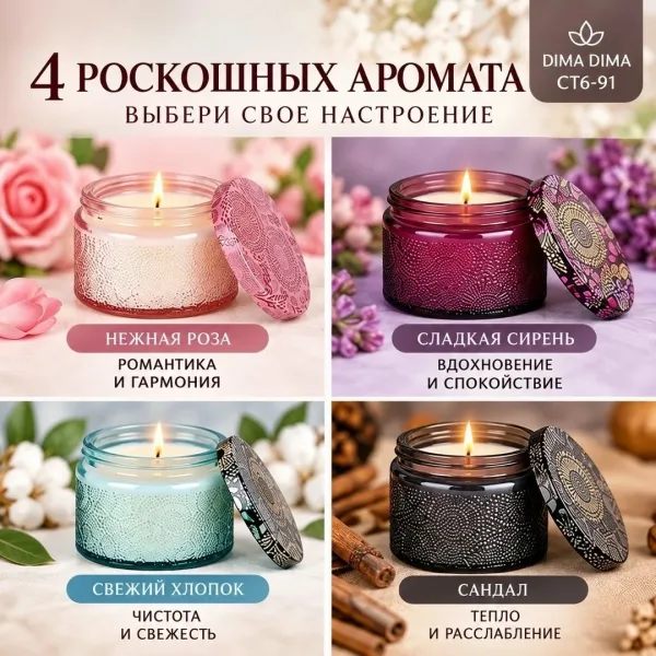 НОВОГОДНИЕ АРОМАТИЧЕСКИХ СВЕЧИ — фото 3