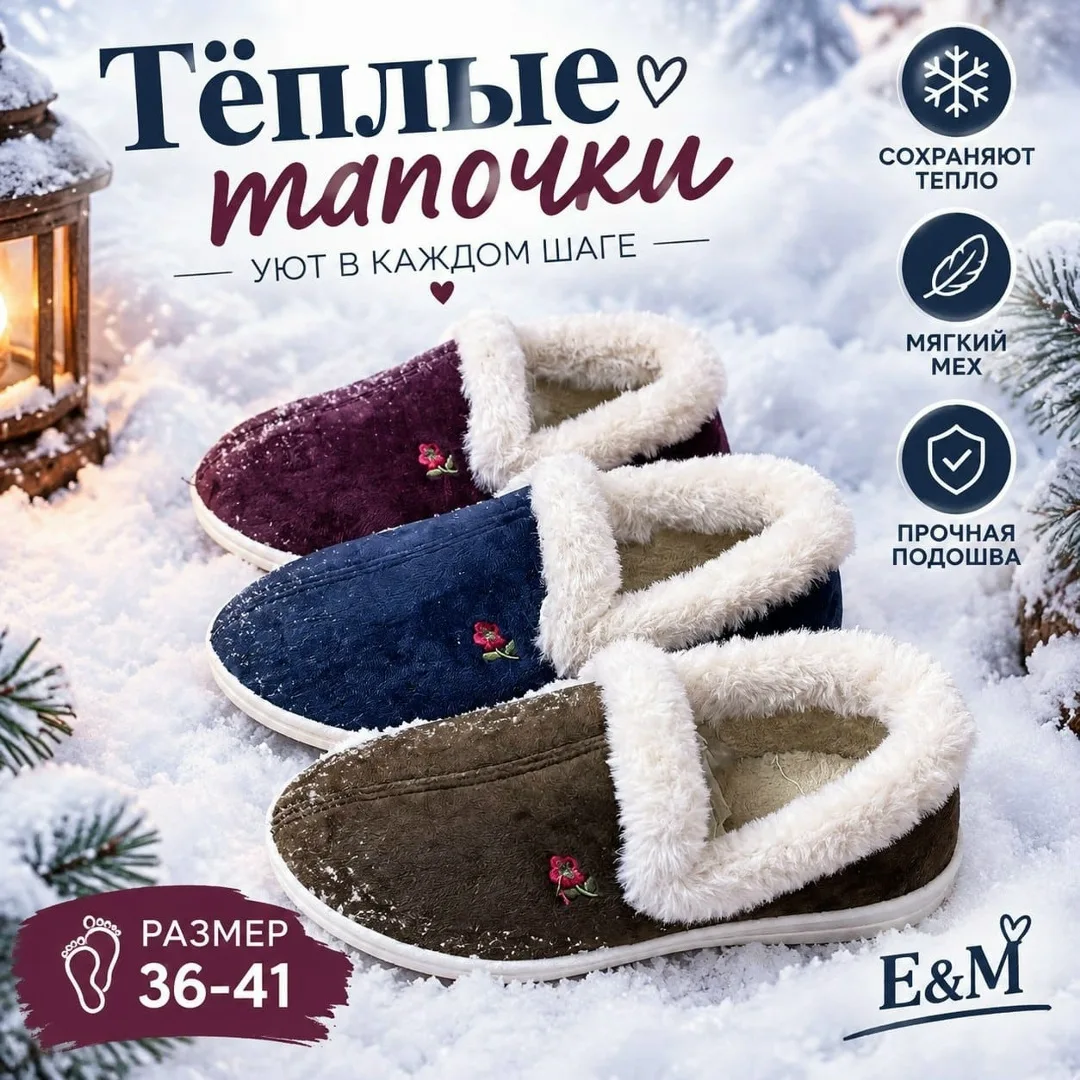 Тапочка зима — фото 1